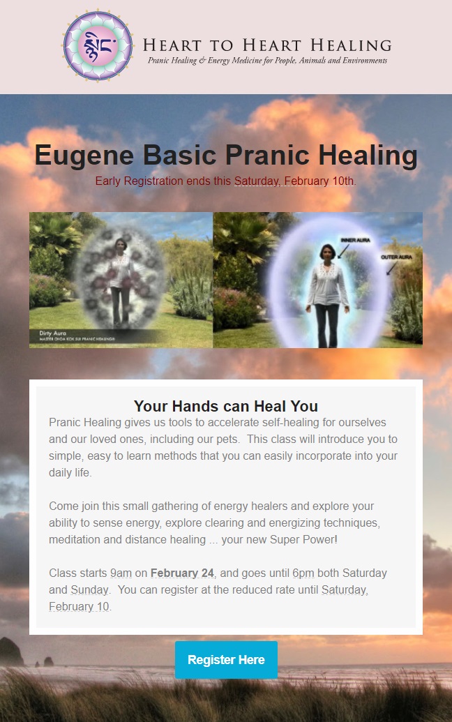 Eugene Basic Pranic Healing Level 1